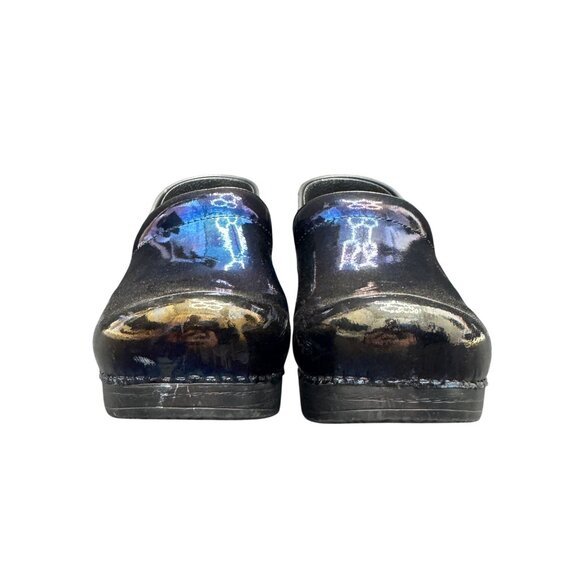 Dansko Professional Clogs Women's Patent Iridescent Blue Slip-Resistant, Sz 38 - Picture 4 of 10